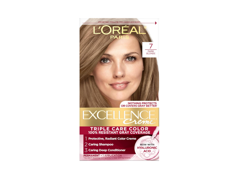 L'Oreal Paris Excellence Creme Permanent Hair Color Kit, 7 Dark Blonde