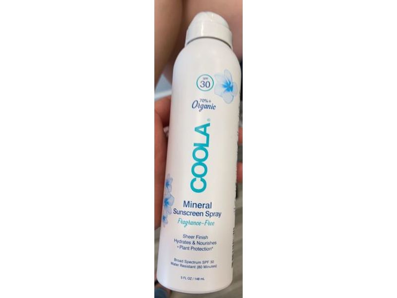 Coola Mineral Sunscreen Spray, SPF 30, Fragrance-Free, 5 fl oz/148 mL