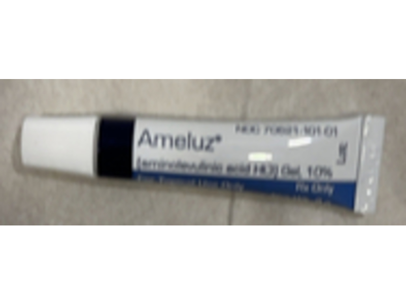 Ameluz (aminolevulinic acid hydrochloride) topical gel, 10%, Biofrontera Inc (Rx)