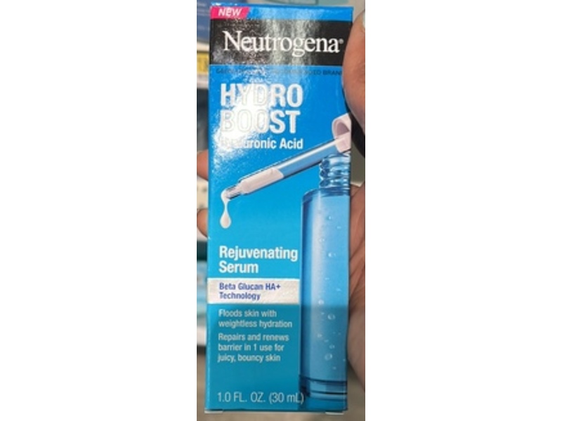 Neutrogena Hydro Boost Rejuvenating Serum, Hyaluronic Acid, 1.0 fl oz/30 mL