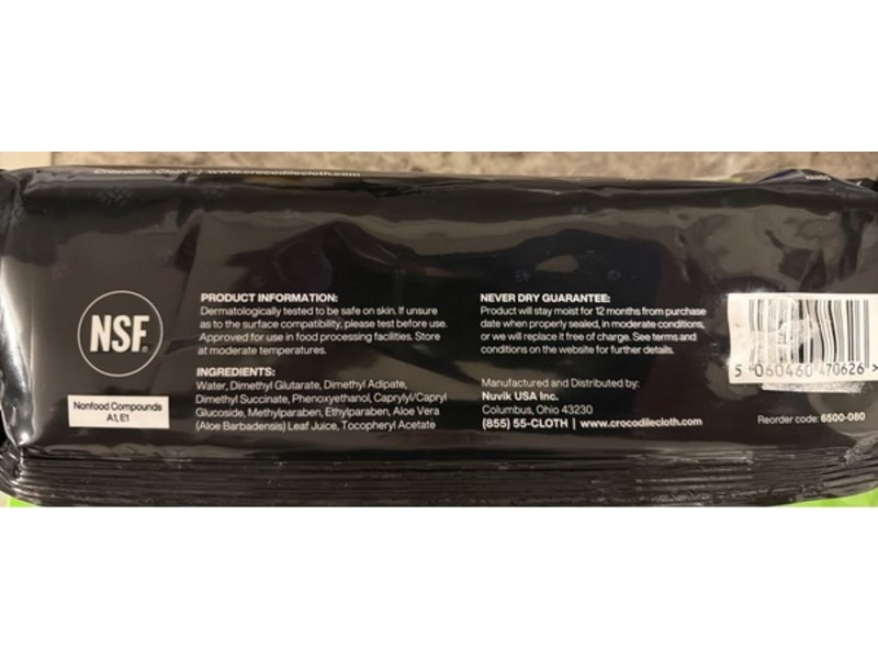 Crocodile Cloth PowerSCRUB Cleaning Wipes, 80 Count