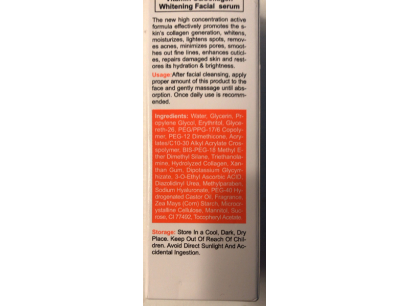 Guanjing Whitening Collagen Facial Serum, Vitamin C, 1.35 fl oz/40 mL