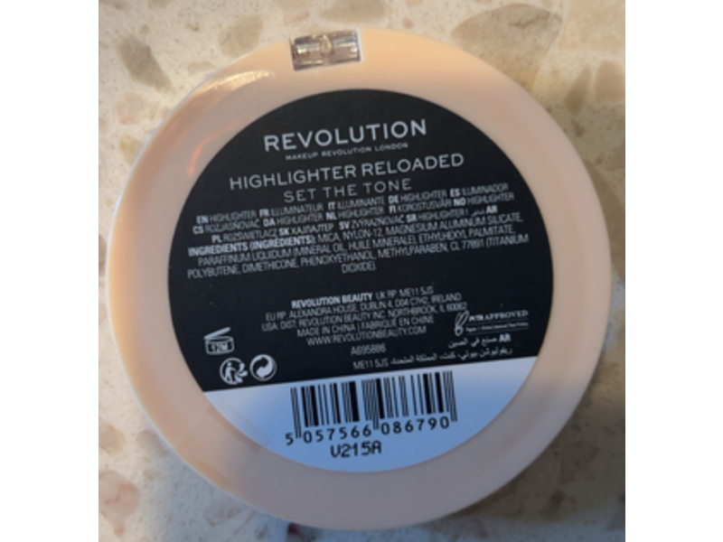 Makeup Revolution Reloaded Highlighter, Set The Tone, 0.22 oz/6.5 g