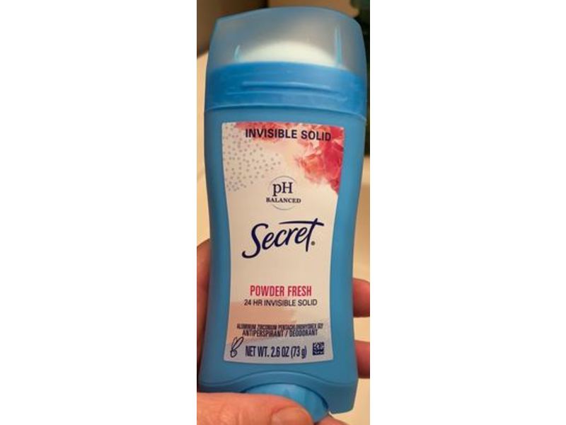 Secret Antiperspirant Deodorant, Powder Fresh, Invisible Solid, 2.6 oz/73 g