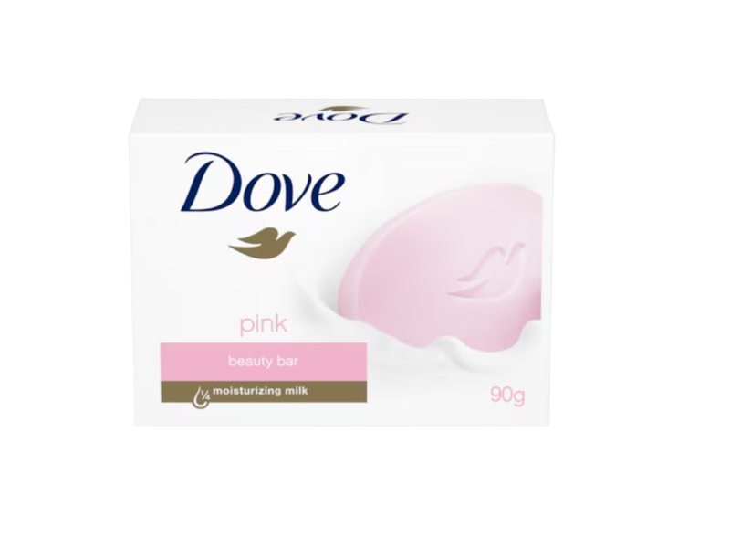 Dove Beauty Bar Soap, Pink, 3.17 oz/90 g, 4 Count