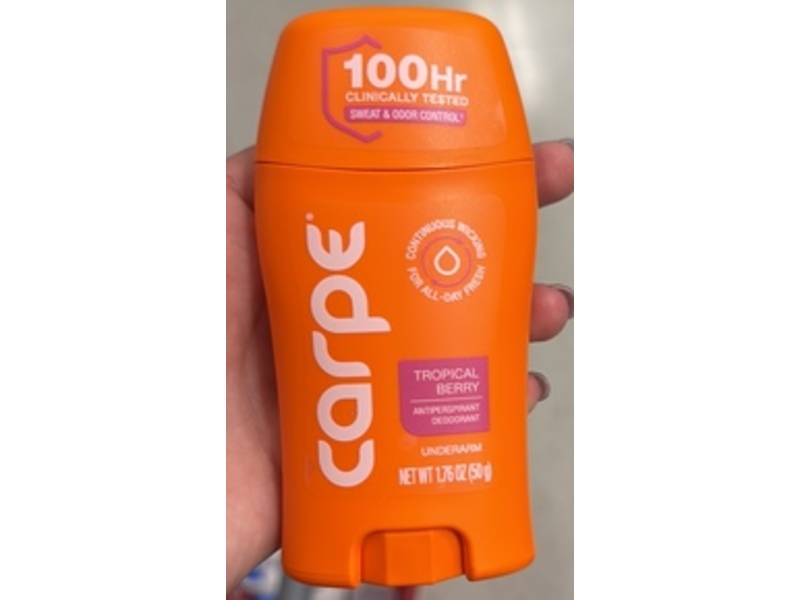 Carpe Antiperspirant Deodorant, Tropical Berry, 1.76 oz/50 g