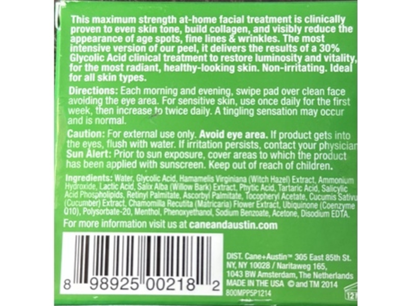 Cane+Austin Miracle Pad +, 30% Glycolic, 5 Count