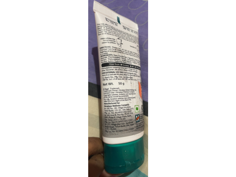 Himalaya Pollution Detox Charcoal Face Scrub, Green Tea, 50 g