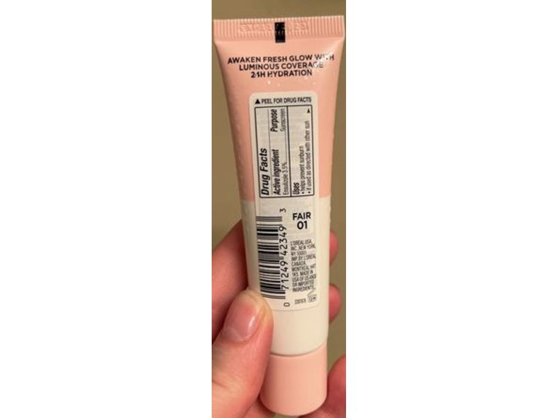 L'Oreal Paris Paradise Water-infused Tinted Moisturizer, SPF 19, Fair 01, 1 oz/30 mL