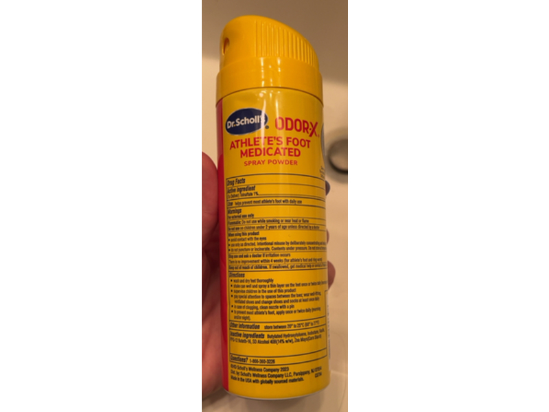 Dr. Scholl's Odor-X Athlete's Foot Medicated Spray Powder, 4.7 oz/133 g