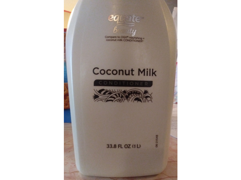 Equate Beauty Conditioner, Coconut Milk, 33.8 fl oz/1 L