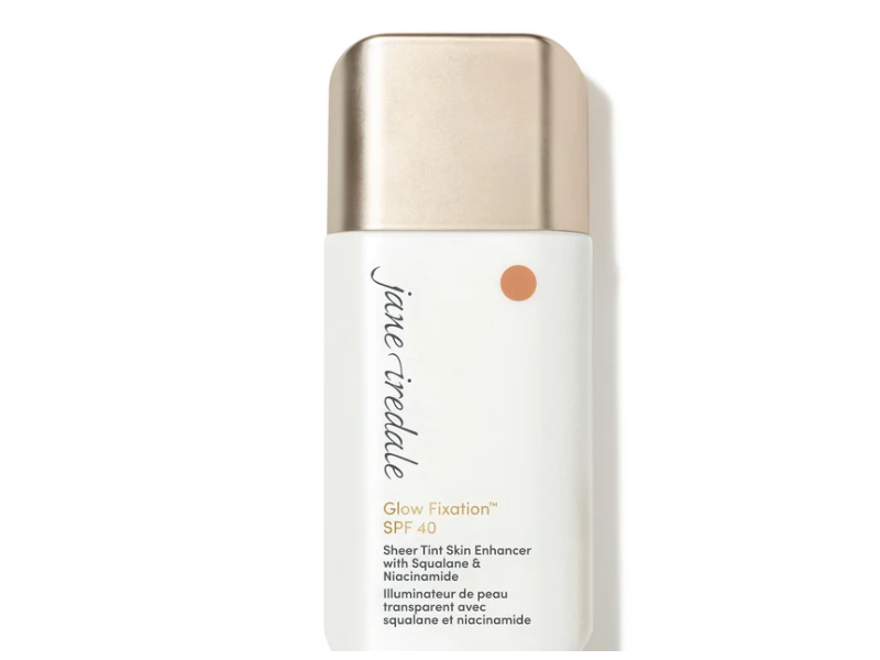 Jane Iredale Glow Fixation Sheer Tint Skin Enhancer, SPF 40, Light Medium To Medium, 1.35 fl oz/40 mL