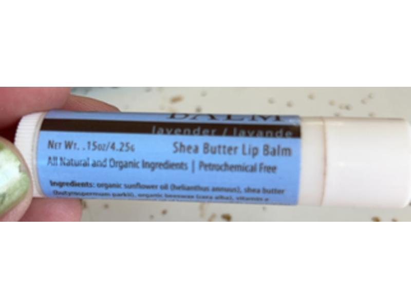 Dala Balm Shea Butter Lip Balm, Lavender, 0.15 oz/4.25 g