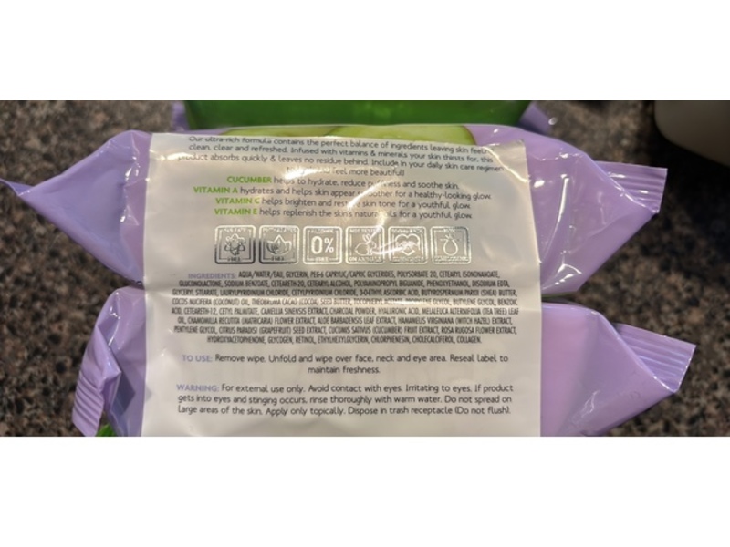 The Spathecary Refreshing Facial Cleansing Wipes, Vitamin A, C & E, 30 Count, Pack Of 2