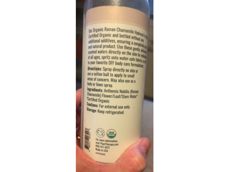 Plant Therapy Organic Roman Chamomile Hydrosol, 16 fl oz/473 mL