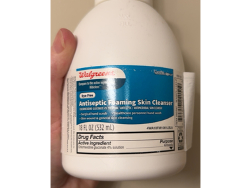 Walgreens Antiseptic Foaming Skin Cleanser, 18 fl oz/532 mL