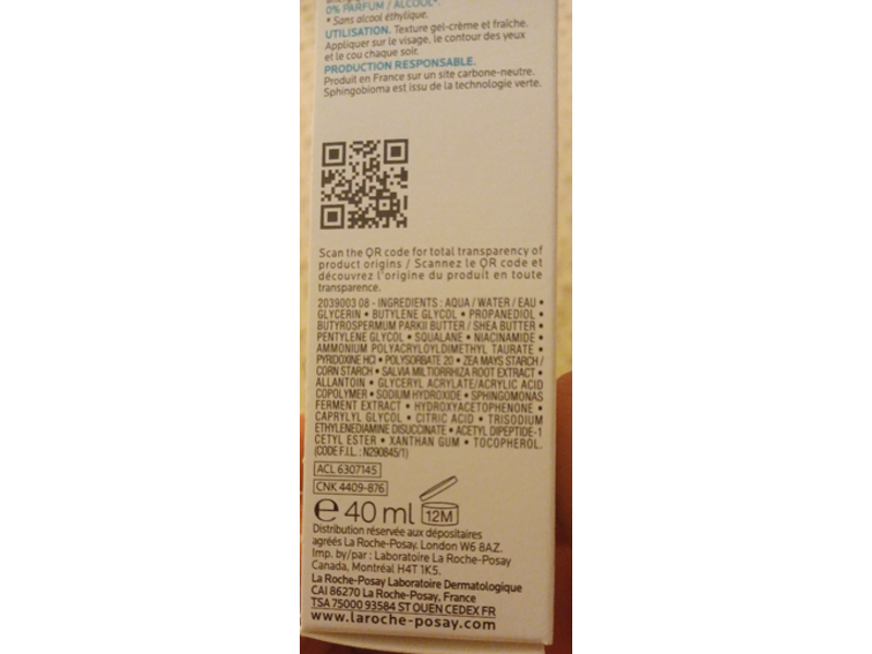 La Roche-Posay Toleriane Dermallergo Night Cream, 40 mL