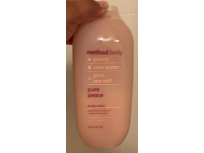 Method Pure Peace Body Wash, Peony + Rose Water + Pink Sea Salt, 18 fl oz/532 mL