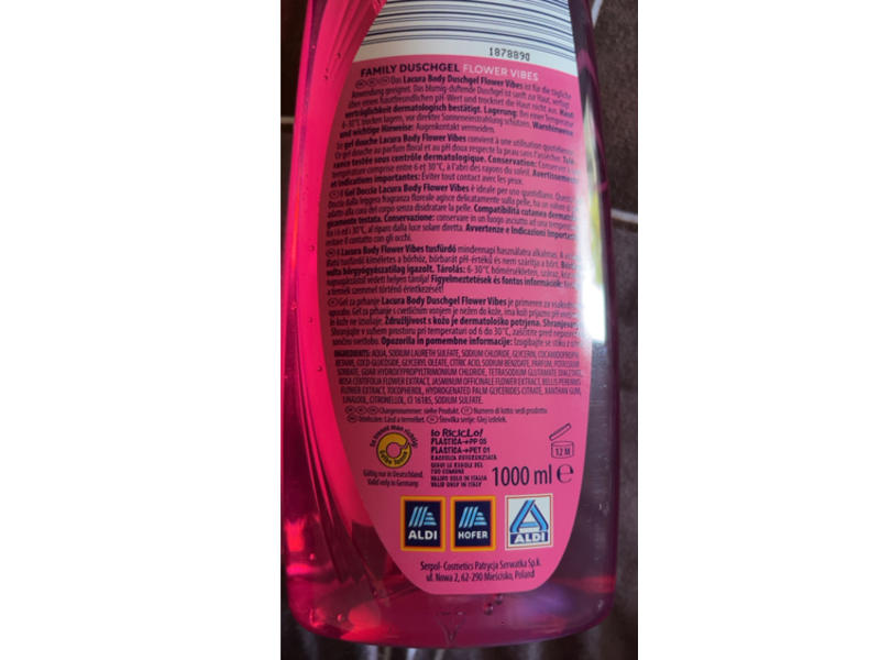 Lacura Body XXL Family Shower Gel, Flower Vibes, 1000 mL