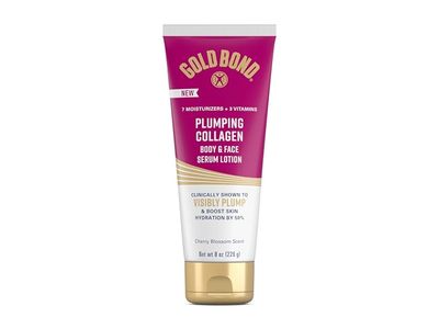 Gold Bond Plumping Collagen Body & Face Serum Lotion, Cherry Blossom Scent, 8 oz/226 g