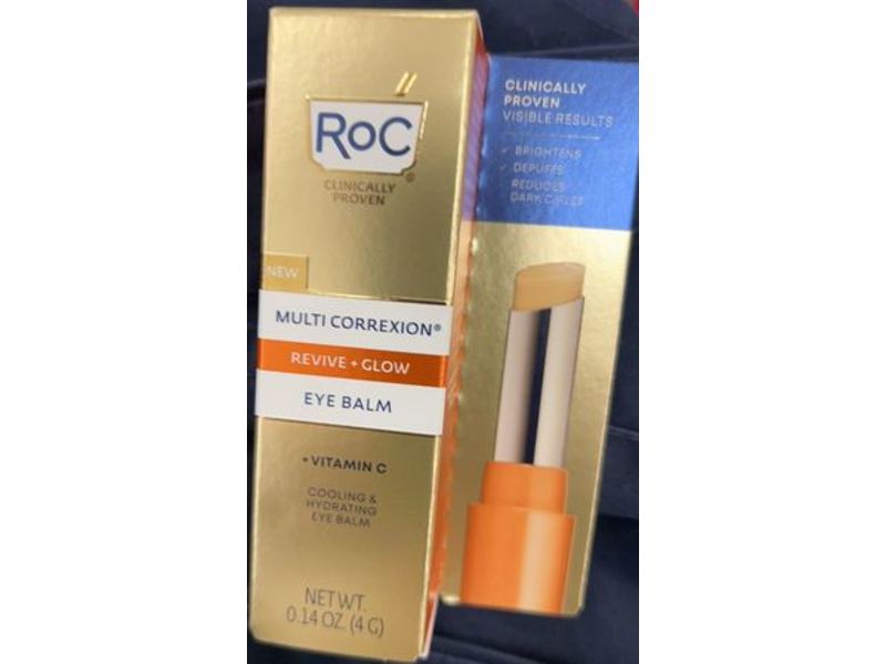 Roc Cooling & Hydrating Eye Balm, Revive + Glow, 0.14 fl oz/4 g
