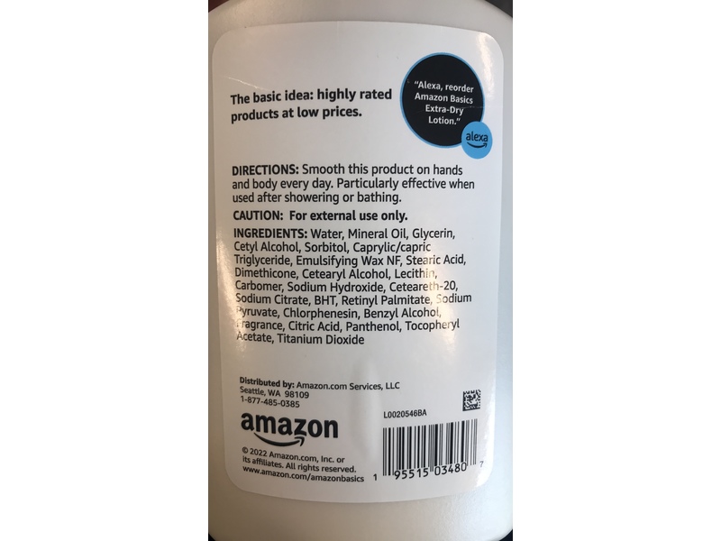 Amazon Basics Extra Dry Skin Lotion, 16 fl oz/473 mL