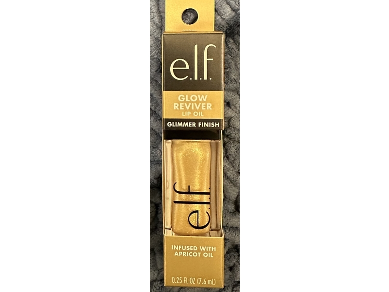 e.l.f. Glow Reviver Lip Oil, Citrine Gleam, 0.25 fl oz/7.6 mL