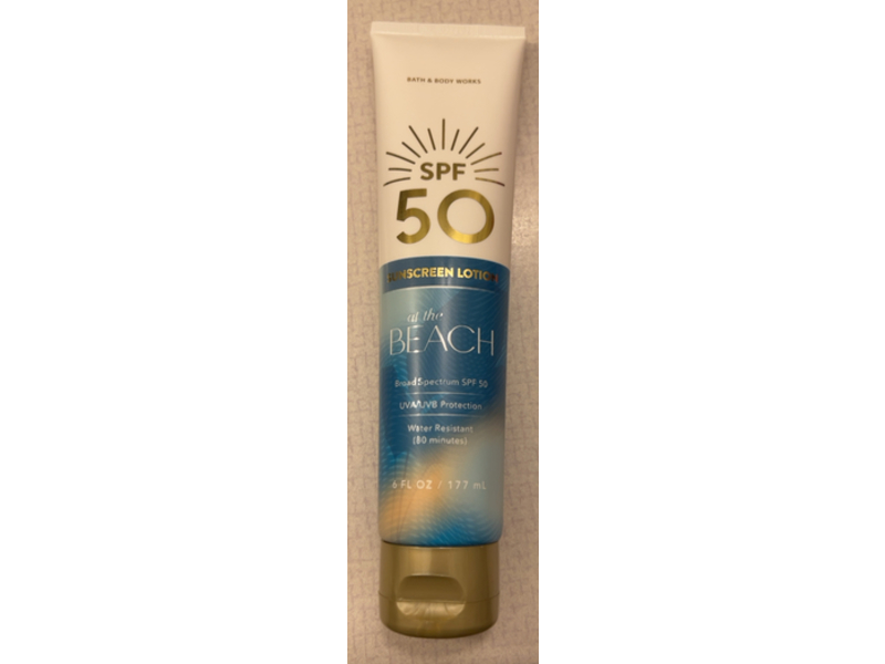 Bath & Body Works At The Beach, Sunscreen Lotion, SPF, 50, 6 fl oz/177 mL