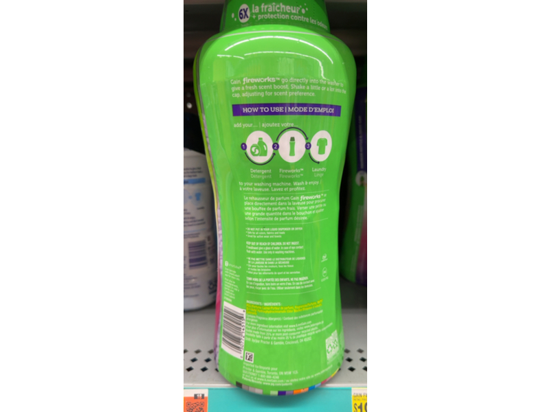 Gain Fireworks In-Wash Scent Booster, Moonlight Breeze, 30.1 oz/853 g