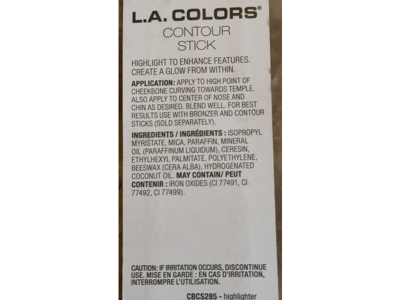 L.A. Colors Contour Stick, CBCS285 Highlighter, 0.07 oz/1.9 g