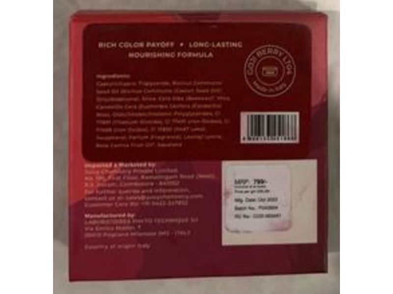 Color Chemistry Lip & Cheek Tint, Creamy Matte Finish, Goji Berry LT 04, 0.12 oz/3.5 g