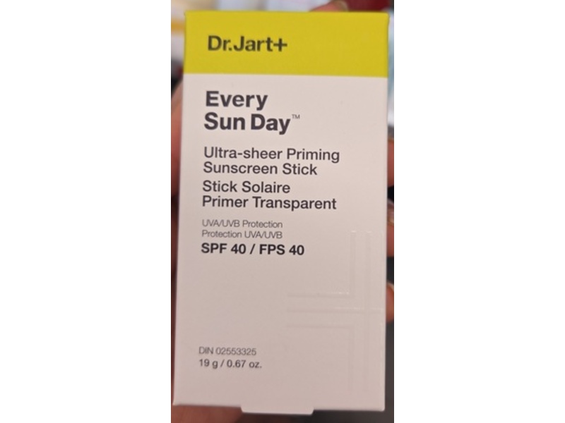 Dr.Jart+ Every Sun Day Ultra-Sheer Priming Sunscreen Stick, SPF 40, 0.67 oz/19 g