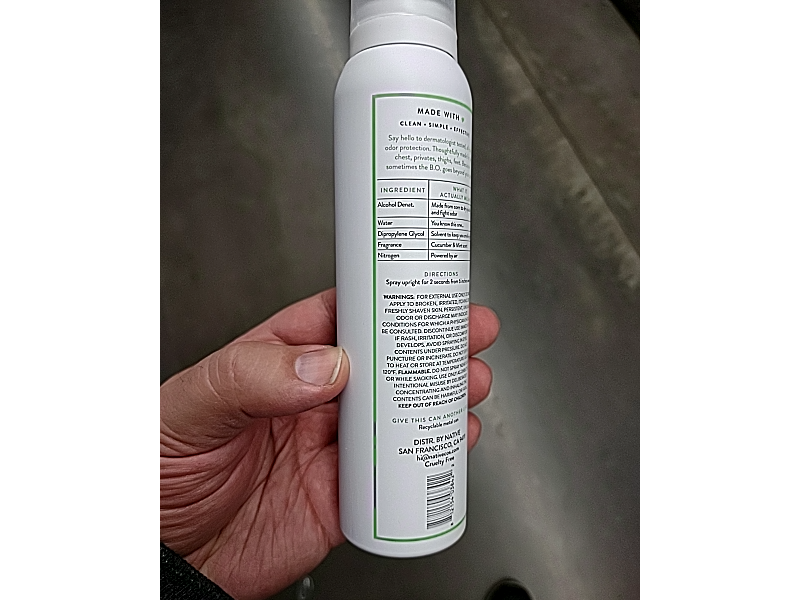 Native Whole Body Deodorant, Cucumber & Mint, 3.5 oz/99 g