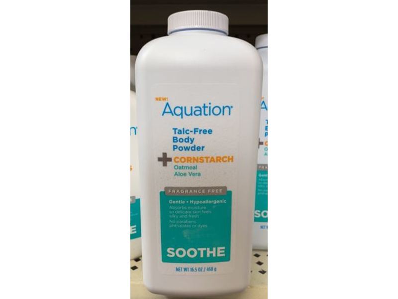 Aquation Soothe Body Powder, Corn Starch+Oatmeal & Aloe Vera, 16.5 oz/458 g