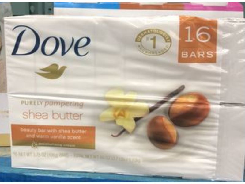 Dove Purely Pampering Shea Butter Beauty Bar, 16 Count