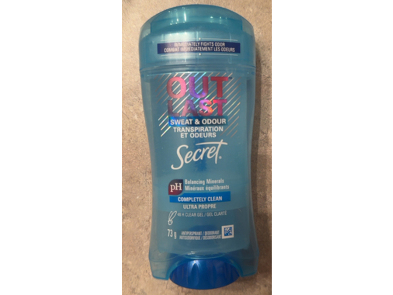 Secret Outlast Antiperspirant Deodorant, Sweat & Odour, 73 g