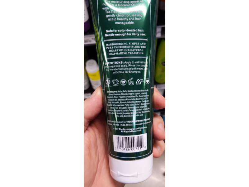 The Grandpa Soap Co Pine Tar Conditioner, Scalp Therapy, 8 fl oz/236 mL