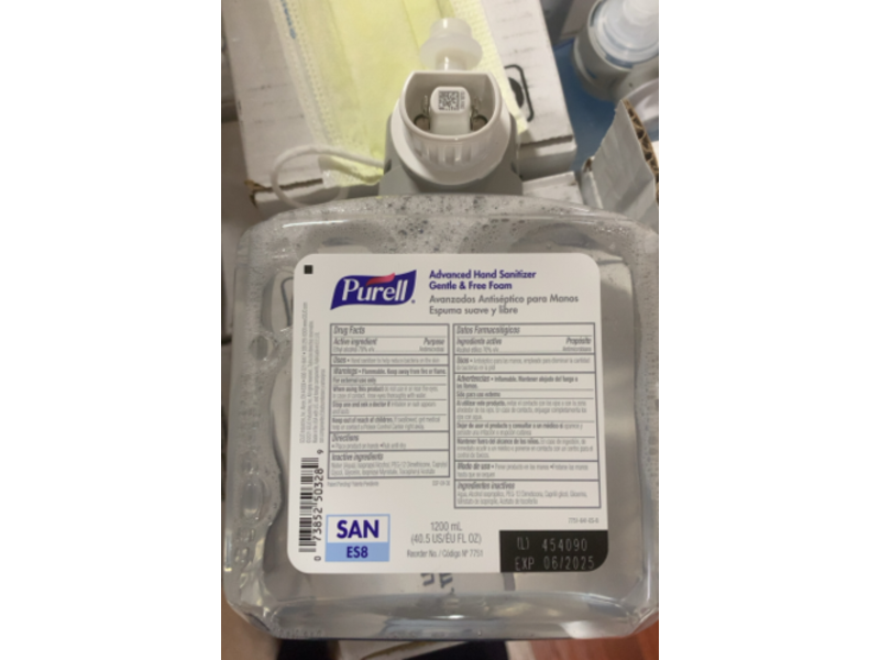 Purell Advanced Hand Sanitizers, Gentle & free, 40.5 fl oz/1200 mL, Pack Of 2