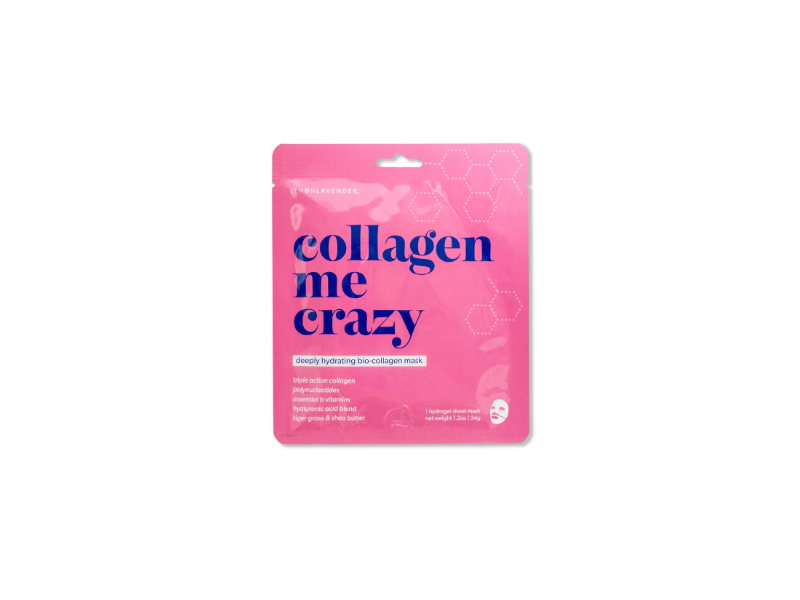 Lemon Lavender Collagen Me Crazy Bio-Collagen Mask, 1.2 oz/34 g