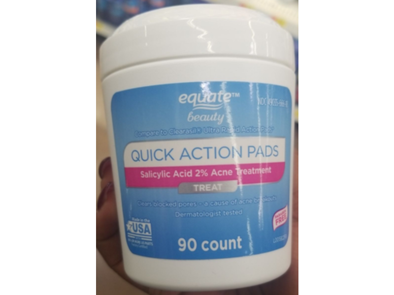 Equate Quick Action Pads, Salicylic Acid 2%, 90 Count