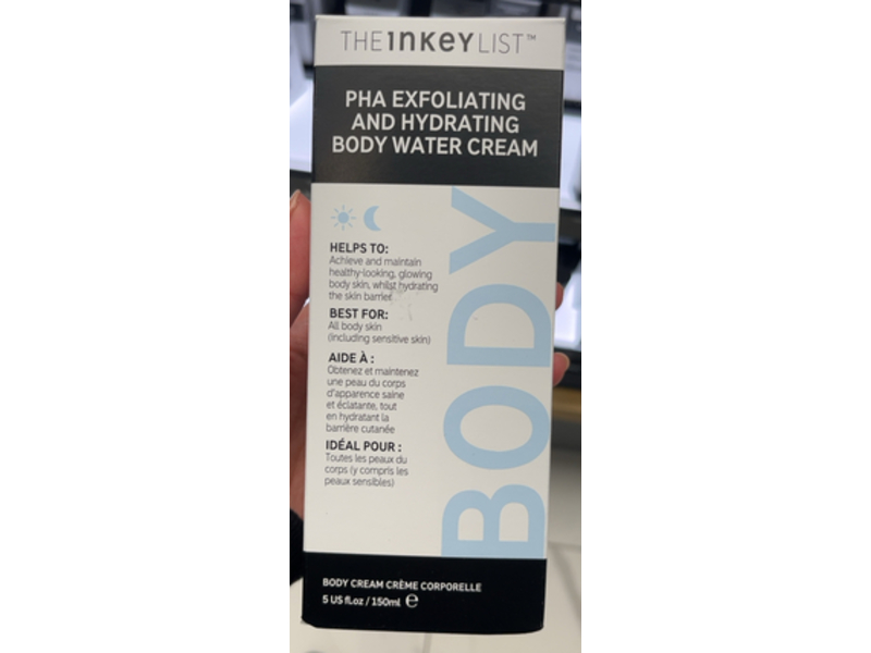 The Inkey List PHA Exfoliating & Hydrating Body Water Cream, 5 fl oz/150 mL