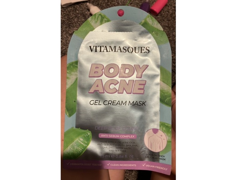 Vitamasques Body Acne Gel Cream Mask, 0.84 fl oz/25 mL
