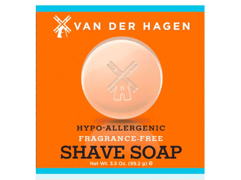 Van Der Hagen Shave Soap, Fragrance Free, 3.5 oz/99.2 g, Pack Of 3