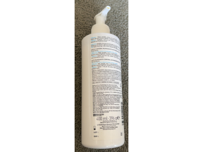 La Roche-Posay Lipikar Lipid Replenishing Body Milk, 13.5 fl oz/400 mL