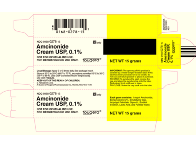 Amcinonide Cream USP, 0.1%, 15 g, Fougera (RX)