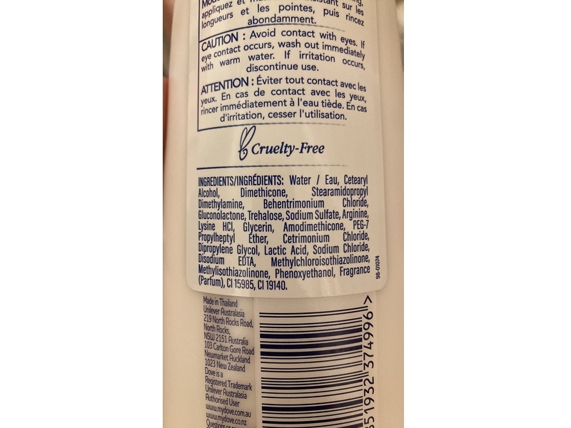 Dove Conditioner Revitalisant Daily Care, 10.82 fl oz/320 mL