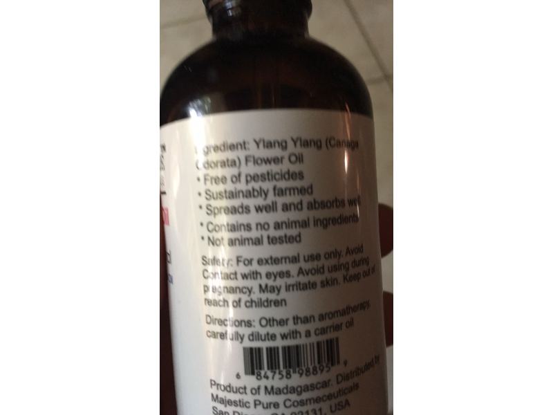Majestic Pure Ylang Ylang Oil, 4 fl oz/118 ml