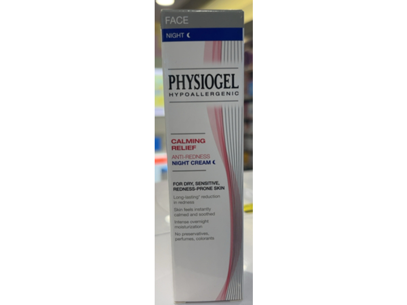 Physiogel Calming Relief Anti - Redness Night Cream, 40 mL