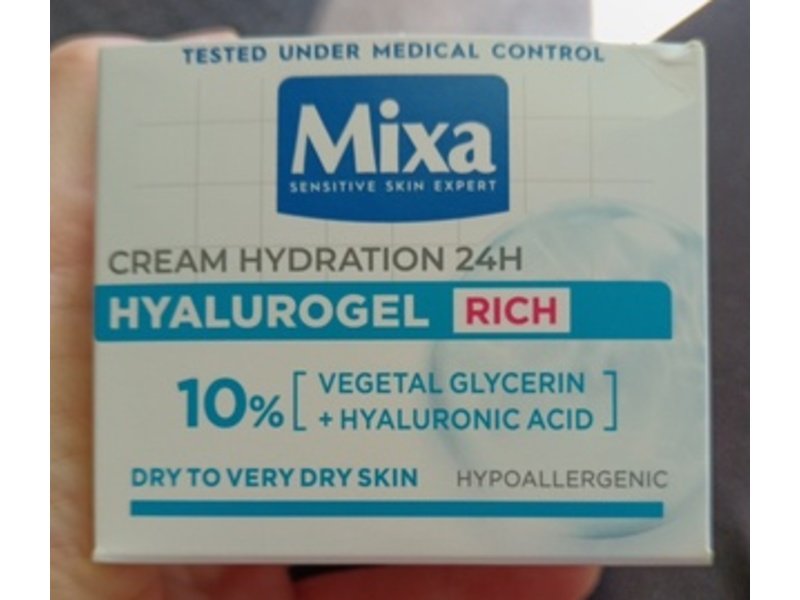 Mixa Hyalurogel Hydration Cream, Rice, 50 mL