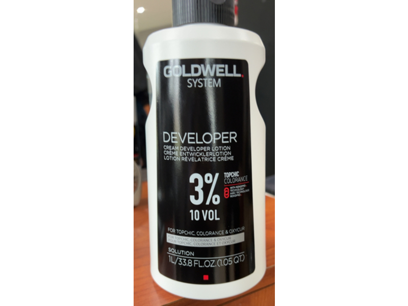 Goldwell System Cream Developer Lotion, 3% 10 Vol, 33.8 fl oz/1 L